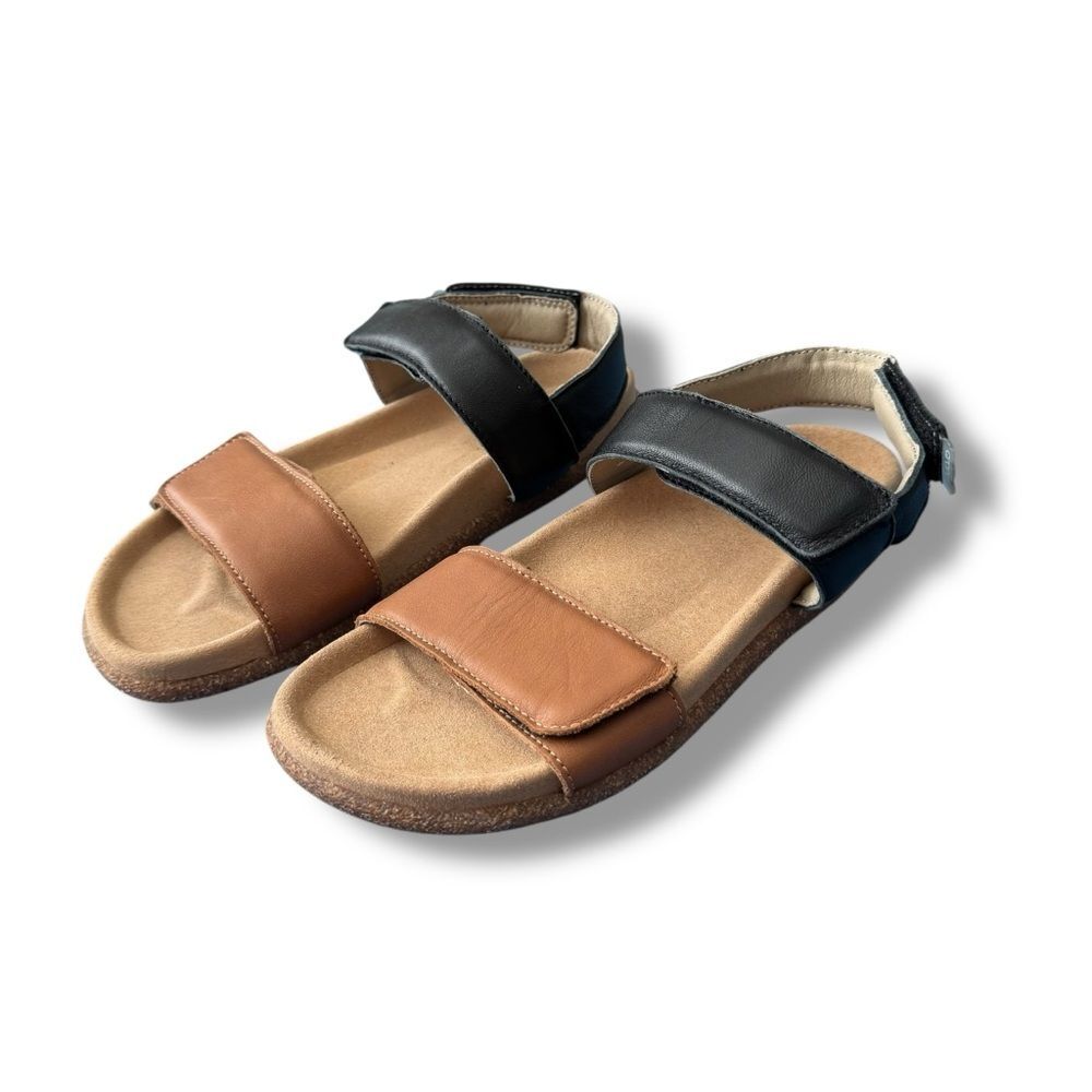 Cloud Footwear Lana Leather Ankle Strap Sandals Tan Black Women’s US 6 - Picture 3 of 10